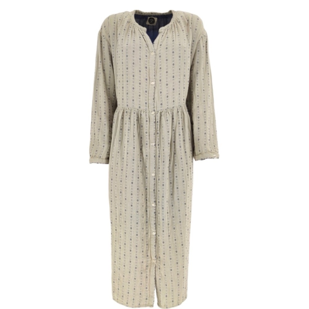 Bsbee Acme 100% Cotton Light Grey Long Sleeve Dress View 2